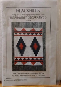 Blackhills Strip Pieced Quilt Pattern 1997 Wall Hanging Quilt Southwest - Picture 1 of 2