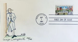 Steve Wilson Hand Painted 2561 George Washington District of Columbia - Picture 1 of 1
