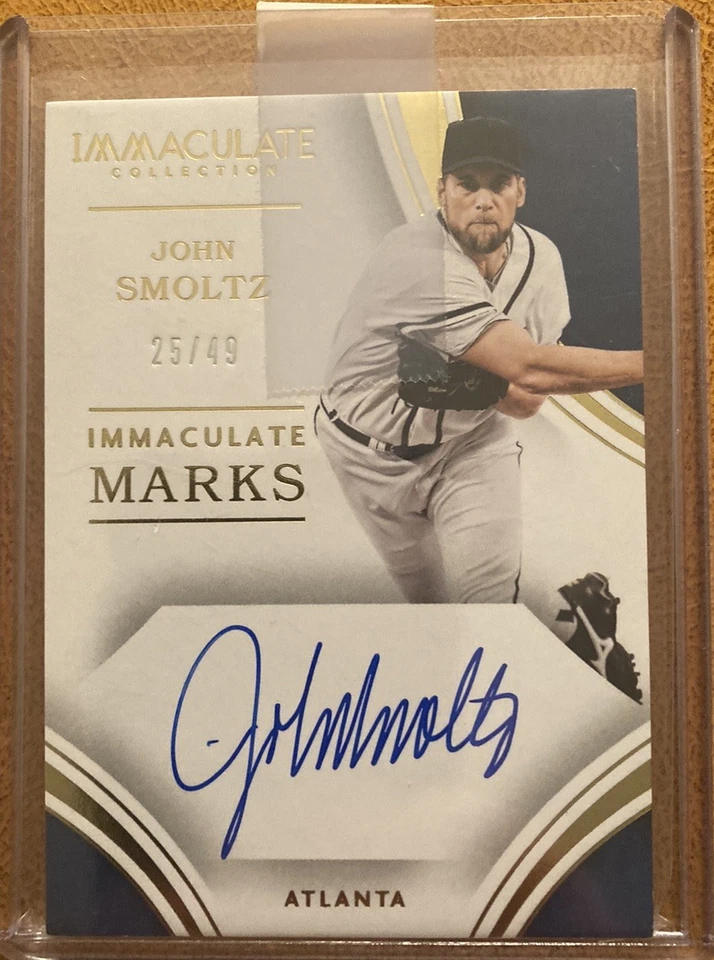 2016 Panini Immaculate Collection IM JS John Smoltz Autograph 25/ 49 !! Gorgeous - Image 1 of 3