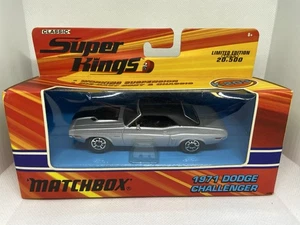 Matchbox-CLASSIC SUPER KINGS K-203 1971 DODGE CHALLENGER-GRIGIO/NERO Sigillato - Foto 1 di 6