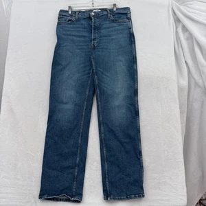 RE/DONE Jeans Womens 32 (34x31) Blue 90s High Rise Loose Straight Leg - Picture 1 of 12