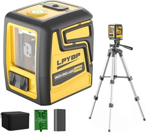 Trípode nivel láser 360° 100 pies autonivelante batería recargable nivelador cruzado - Imagen 1 de 9