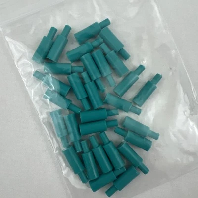 Mall Madness 1989 Vintage Teal Green Pegs Replacement Parts 29 Pieces - Image 1 of 4