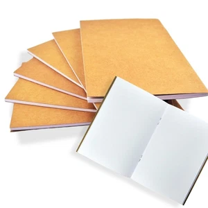 6 Pack 6x4 Inch Unlined Kraft Paper Notebooks Blank Journal Note Pad for Drawing - Picture 1 of 7