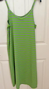 Marimekko Kehtolaulu/ Tasaraita  Sundress, Green stripes, size M Cotton, Finland - Picture 1 of 5