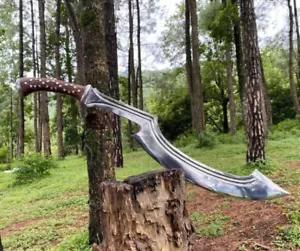Custom Handmade Carbon Steel Blade Egyptian Khopesh Sword | Camping | 32 inches - Picture 1 of 6