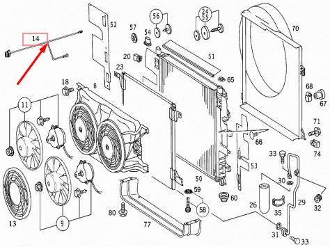 MB M-CLASS W163 Cooling Fan Motor Wiring Harness A1635400035 NEW GENUINE - Image 1 of 1
