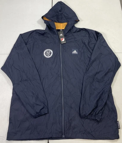 New York City FC adidas Full Zip Windbreaker Jacket $120 MLS Men’s Size XL Cover