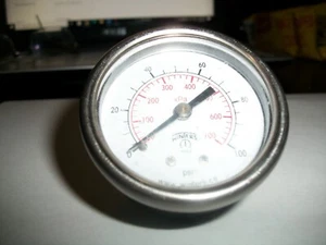 WINTERS DRY GAUGE 100 PSI, 700KPA, 2" MALE BACK MOUNT, DRY PRESSURE GAUGE - Picture 1 of 5