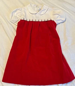 Florence Eiseman Red and White Dress EUC Girls Size 6 - Picture 1 of 3