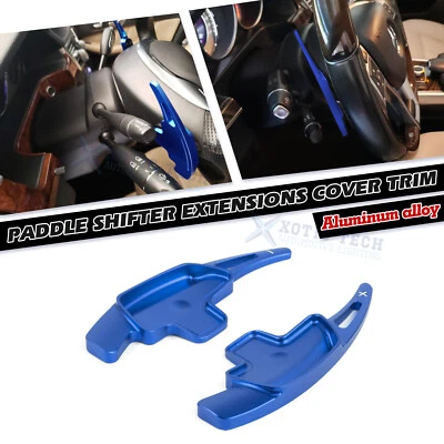 Blue Alloy Add-on Paddle Shift Cover For Mercedes Benz A C E S GLA GLE SL Class - Image 1 of 4