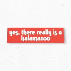 Kalamazoo Bumper Sticker - Funny MICHIGAN Vintage Style - Vinyl Decal 80s 90s - Bild 1 von 4