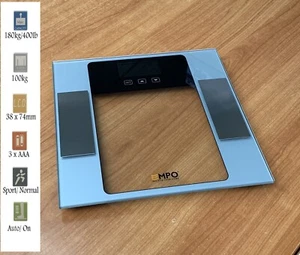 Balanza para personas EMPO digital báscula de grasa corporal vidrio análisis báscula hasta 180 kg - Imagen 1 de 1