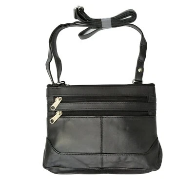 Bolso de hombro organizador de cuero negro para mujer de Marshal® Foto 1 de 2