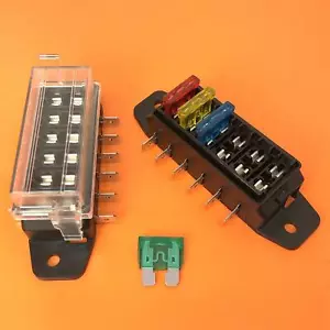 6 Way Fuse Box for Standard Blade Fuses Holder ATO / Block 12v or 24v Car or HGV - Picture 1 of 4