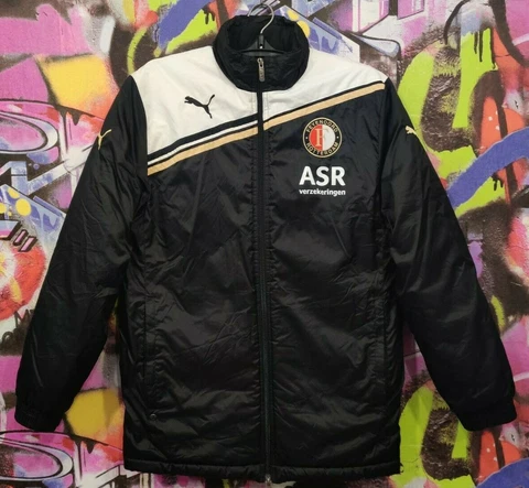 Feyenoord Rotterdam Football Soccer Winter Warm Longsleeve Jacket Mens Size S/M Cover