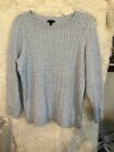 Talbots Women's Size 1X Pullover Sweater  Blue Long Sleeve Cotton Blend T7550