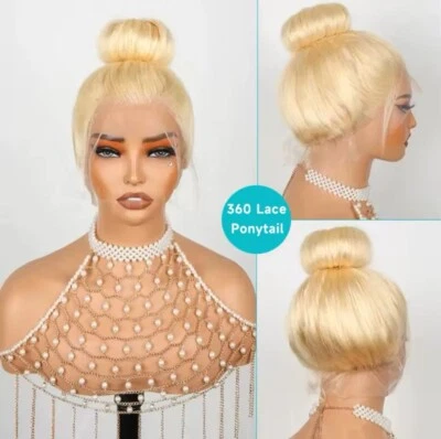 Peluca frontal de encaje 26 pulgadas 613 360 cabello humano Foto 1 de 4