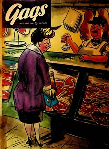 Gags Magazine March 1949 Butcher Counter Meat Sales - Foto 1 di 1