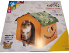 New In Box Kitty City Pumpkin House Scratch Post Board Cat Toy Halloween