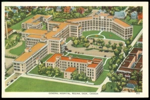 GENERAL HOSPITAL - REGINA, SASK POSTCARD - Imagen 1 de 1