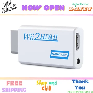 1080p Wii to HDMI Converter Mini 3.5mm Adapter Wii2HDMI Audio HD Video Output - Picture 1 of 4