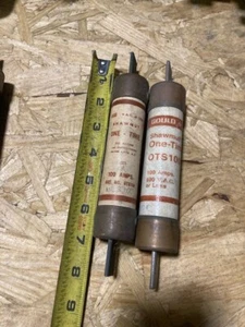 qty 2 Fusibili Shawmut Gould OTS100 100 amp testati e garantiti funzionanti. - Foto 1 di 3