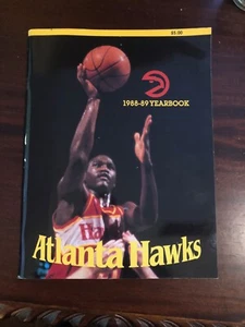 1988-89 Atlanta Hawks Yearbook ~ Dominique Wilkins Moses Malone Doc Rivers - Picture 1 of 8