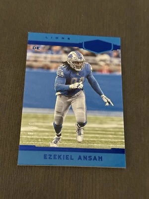 2018 Panini Plates & Patches Blue Parallel /50 #64 EZEKIEL ANSAH Detroit Lions - Imagem 1 de 3