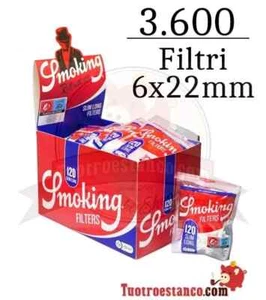 Filtri Smoking lunghi 6 mm - 30 sacchetti da 120 filtri - Imagen 1 de 4