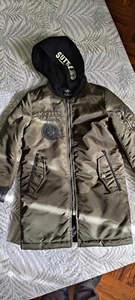 Giubbotto invernale verde militare, taglia 10 anni, 142 cm - Foto 1 di 4