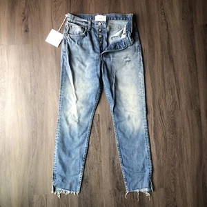 Boyish by HER Jeans Billy Rear Window with Butt Slit 26x27 Distressed Raw Hem - Picture 1 of 10