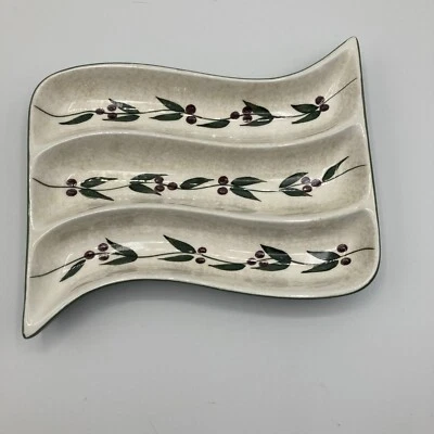 Oneida Hand Painted Olive To Olive Tray - Image 1 of 4