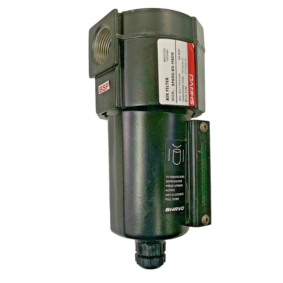 SHAVO Norgren SF60G-6G-M8DN Air Filter 3/4" BSP Metal Bowl & Manual Drain - Image 1 of 3