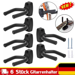 6x Gitarrenwandhalter Gitarrenhalter Wandhalterung Gitarren Bäss Ständer Stativ - Bild 1 von 13