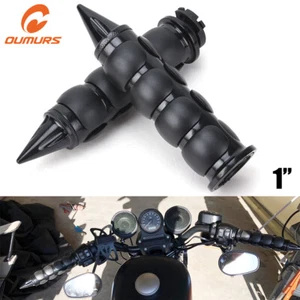 Universal Motorcycle 1" Spike Hand Grips Handlebar For Harley Dany Honda Yamaha - Bild 1 von 12