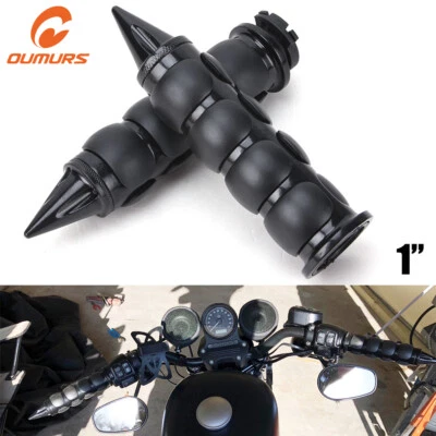 Manillar de empuñaduras universales de 1" para motocicleta Harley Dany Honda Yamaha Foto 1 de 4