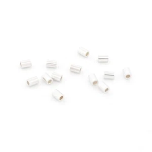 Vintageparts DIY Quetschperlen aus 925 Silber 1,5 x 2,1 mm 10 Stück - Bild 1 von 3