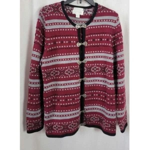 CJ Banks Lammwollpullover handbestickt 14W 16 X Plus verzierte Hardware gebraucht, in einwandfreiem Zustand - Bild 1 von 9