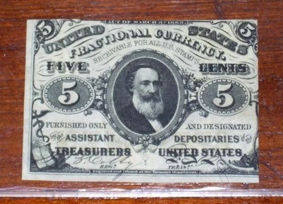 FR.1236 SP NMF (3rd Issue) 5 cent "CLARK" FACE SPECIMEN (UNC)  - Image 1 of 2