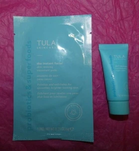 NEW TULA SKINCARE Instant Skin Reviving Treatment Pad & 24-7 Moisture Day Night - Picture 1 of 3
