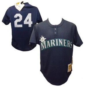 2010 Ken Griffey Jr Seattle Mariners Mens S-3XL Mitchell & Ness Blue Jersey $130 - Picture 1 of 11