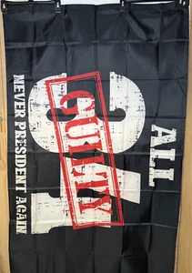 Donald Trump alle 34 Gulity Flagge/Banner blau 3 x 5 Fuß - Bild 1 von 6