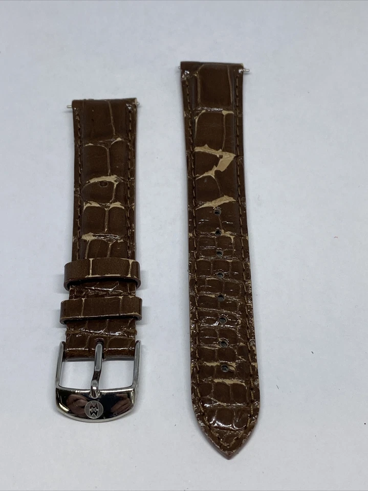 Michele Men's Genuine Alligator Two-Piece Strap Watch Band WK39 - Image 1 of 3