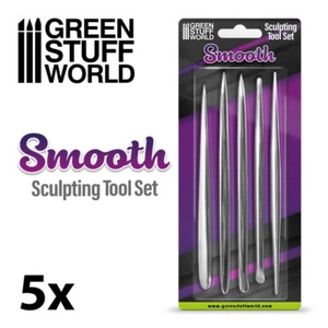 Green Stuff World Modellierwerkzeug Set Smooth x5 Skulping Tools set - Bild 1 von 3