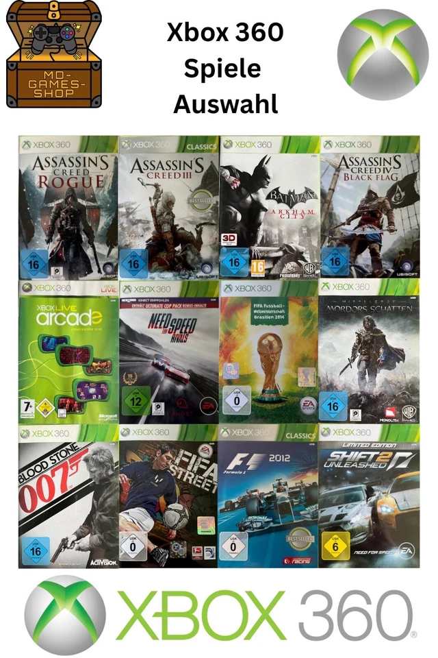 XBOX 360 SPIELE AUSWAHL SAMMLUNG COLLECTION GETESTET & GEPRÜFT OVP - Bild 1 von 1