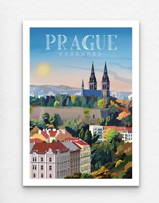 Travel Poster Vysehrad (Prague) - Image 1 of 4