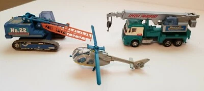 1999 Vintage Tonka Kentoys Lot Of 3~Helicopter & 2 Cranes - Image 1 of 4