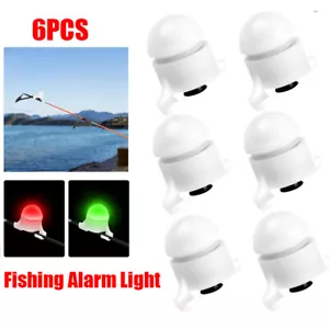 6PCS Fishing LED Rod Tip Night Light Strike Alert Glow Stick Bite Alarm Lamp - Picture 1 of 12