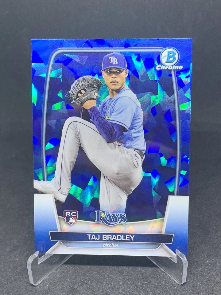 2013 Bowman Chrome Sapphire Taj Bradley RC Tampa Bay Rays #82 91324 - Image 1 of 2